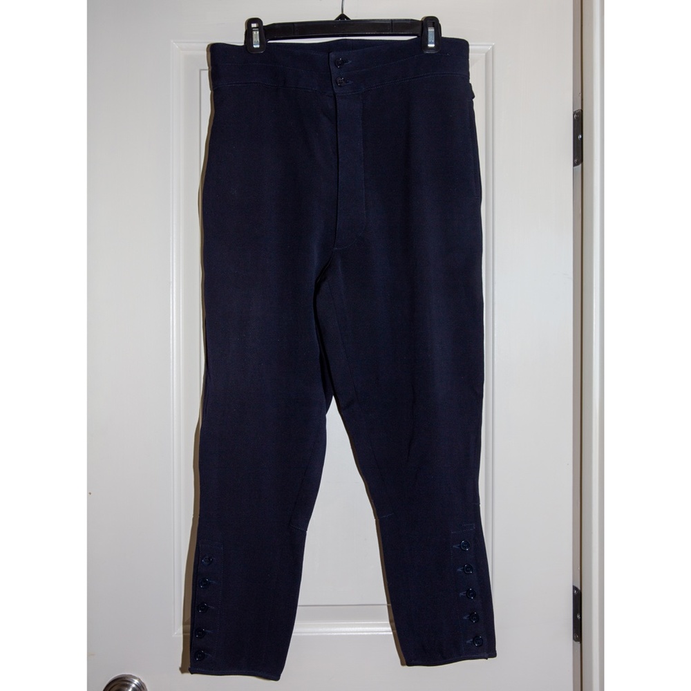 Miu Miu Size 48 Navy High Waisted Pants